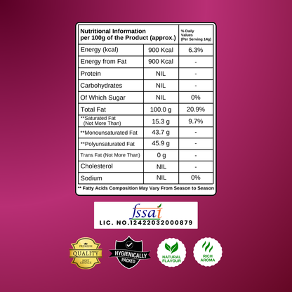 Sugandham Cold Pressed Gingelly / Sesame / Til Ka Oil / அக்மார்க் தும்பை நல்லெண்ணெய் - 1 Litre - Pouch