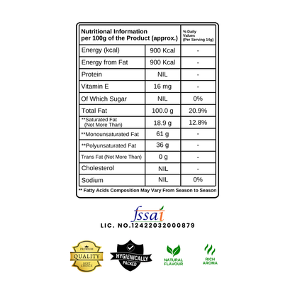 Sugandham Groundnut Oil / Peanut Oil ( Chekku / Ghani ) / கடலை எண்ணெய் 15 Kg - Tin